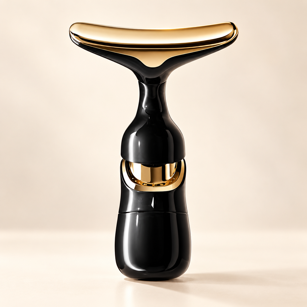 The Sculpt Wand black and champagne-gold beauty instrument